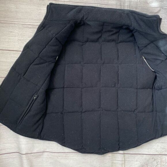 Express women M duck down blend full zip winter vest grey - Picture 6 of 10